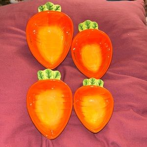 CARROT Easter Nesting Measuring Set of 4 Cups Terramoto Orange Ceramic